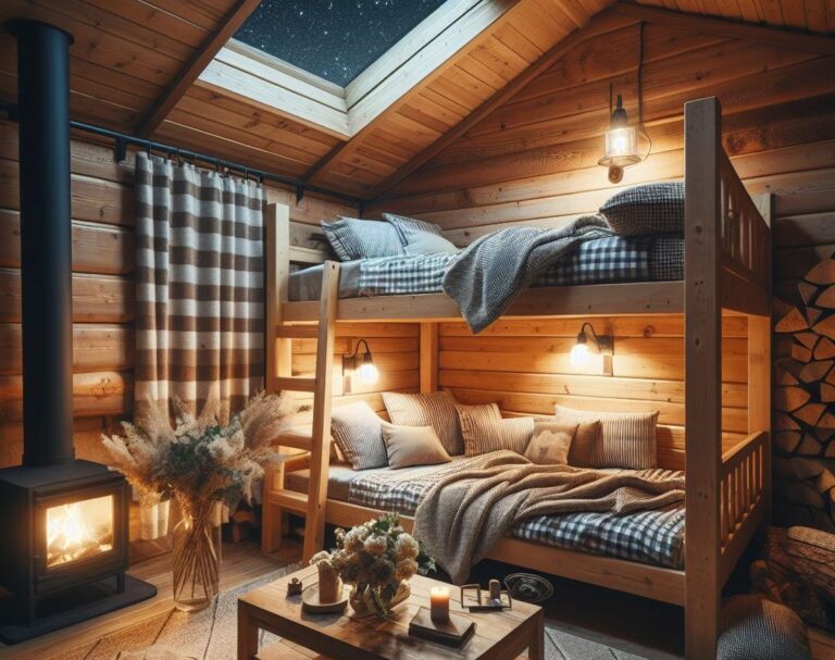 Lit superposé cabane: la solution créative pour le sommeil et le jeu des enfantsLit superposé cabane