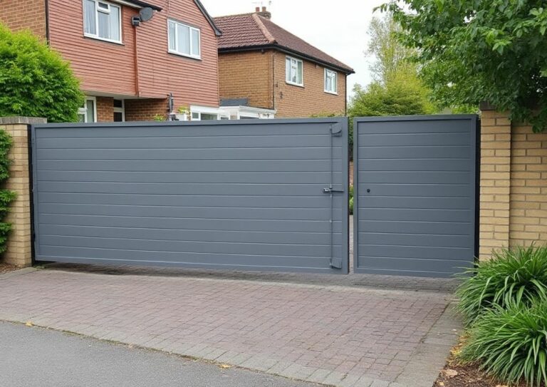 Portail coulissant alu avec portillon intégré : sécurité et esthétisme pour votre extérieur