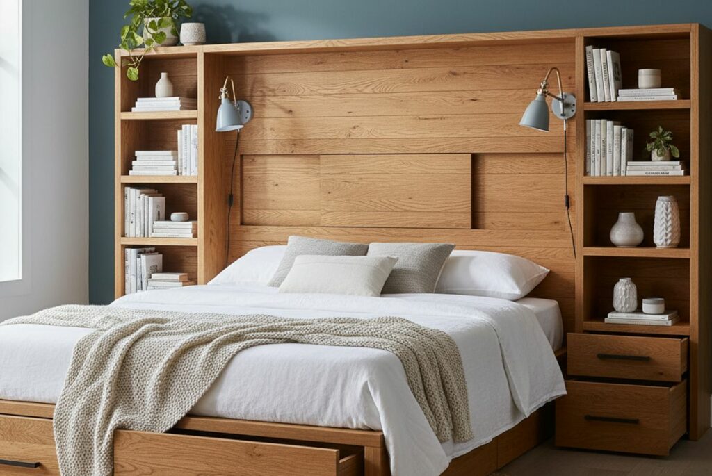 Fabriquer une tête de lit en bois avec rangement : tutoriel détaillé